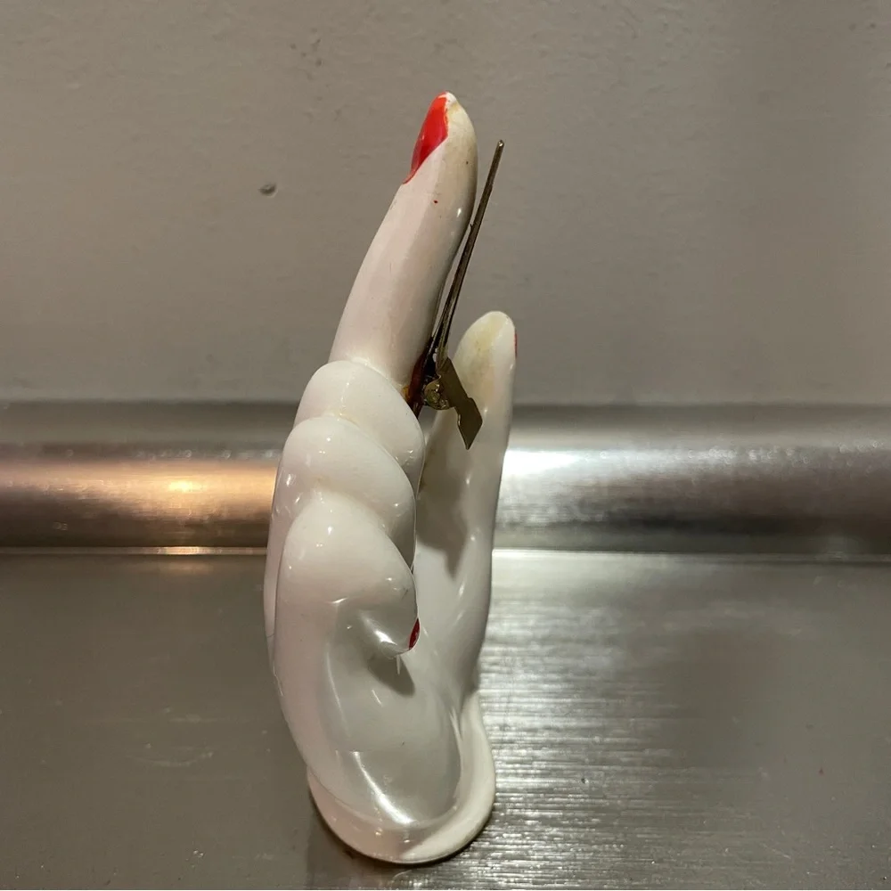 Vintage MG Japan Ceramic Reminder Hand Figurine - 'Don't Forget!' Kitsch Decor - Picture 2 of 10